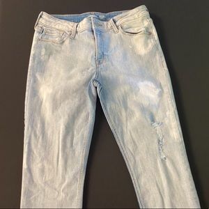 Ankle Bleached Light Wash Rockstar Denim